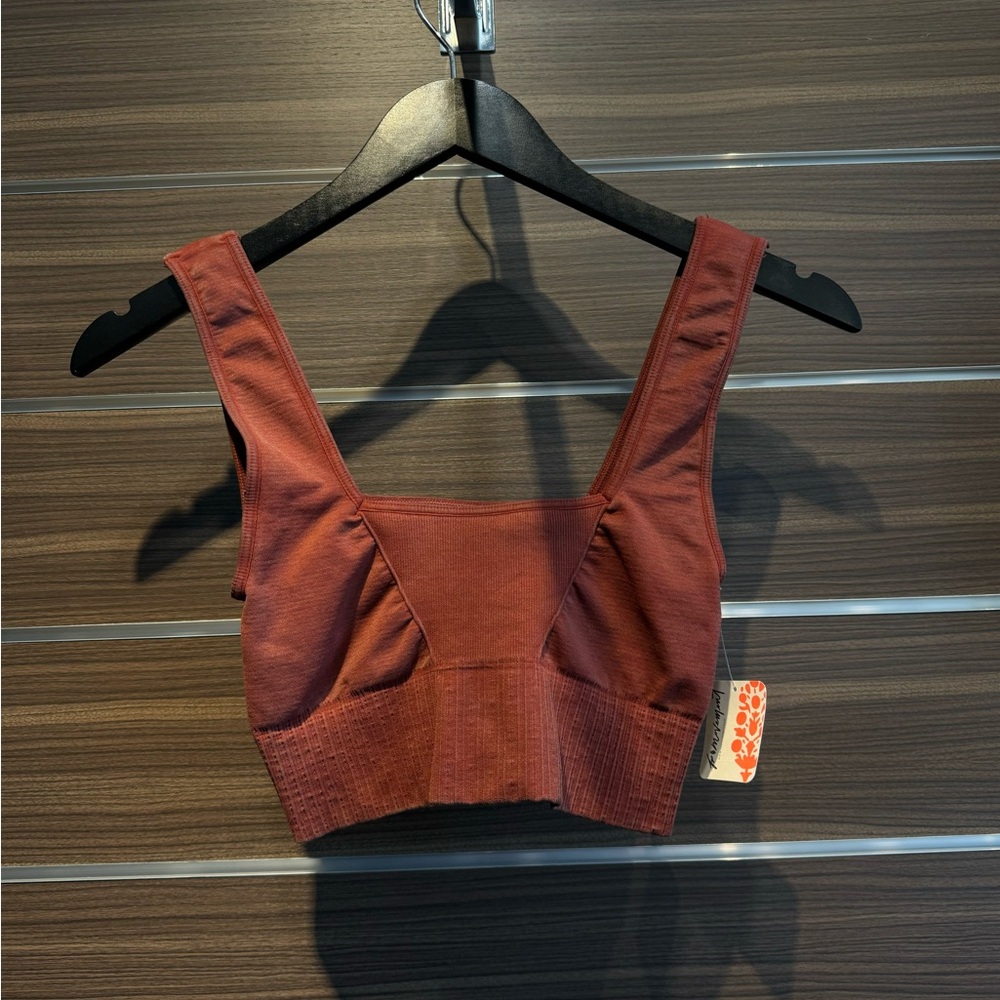 NWT Free People Square Neck Bra Good Karma Canyon Clay
